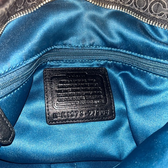 Coach Madison boho signature black and gray/silver shoulder bag - Picture 11 of 11